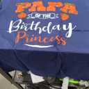 Graphic T-Shirt – Purple Base with Orange & White Graphic Print, M
