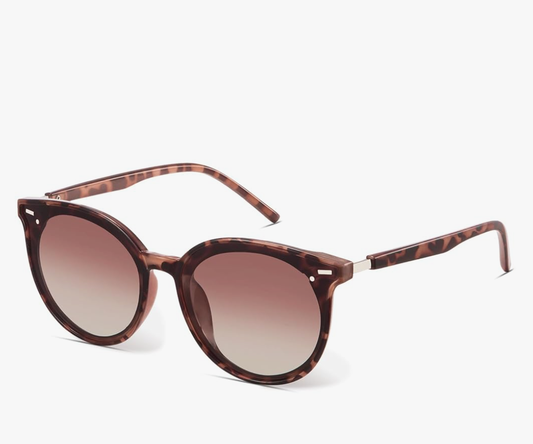 Livho Polarized Sunglasses, Retro & Oversized Shades for Women with Round Lenses