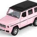 Car Toys for 3 4 5 Year Old Girls Gifts,1/36 Scale G63 Diecast Metal Model Car,Pull Back Cars Toys for Toddler Kids Age 36(Pink)