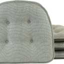 Klear Vu Omega Non-Slip Chair Cushions, Assembled in USA, U-Shaped Skid-Proof Seat Pads for Dining Room, Kitchen, Office, 15"x16", Solid Spa Green, 4 Pack