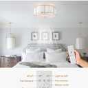 20" Boho Ceiling Fan with Lights Flush Mount, Gold Ceiling Fans with Lights Remote Control, Caged with 6 Speeds for Bedroom, Living Room, Nursery