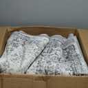 Istana Rug 2x3 - White Cream/Grey Area Rugs - Foldable Non-Shedding Washable Living Room Rug - Anti-Slip Rubber Backed Rugs 2x3 w/Soft Microfiber