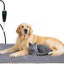 ZOMISIA Large Dog Heating Pad 35x24 Inch - 11 Adjustable Temperature and 25 Timer Options, Heated Dog Bed Indoor Waterproof with Chew-Resistant Cord for Large Dogs