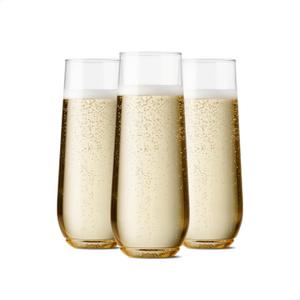 TOSSWARE POP 9oz Flute, Premium Quality, Recyclable, Unbreakable & Crystal Clear Plastic Champagne Glasses (48 Count 