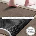 Kitchen Rugs and Mats, Washable Non-Skid Kitchen Mats for Floor, Large Runner Rugs for Kitchen Floor, Front of Sink, Hallway, Laundry Room (Brown, 17"x32")