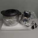 Ganiza Food Processor, 2-Speed Food Chopper Meat Grinder with 8 Cup Stainless Steel & 8 Cup Glass Bowls, Upgraded Button & Smart Overheat Protection Light - Includes Clean Brush, 2 Sets of Blades (Silver)