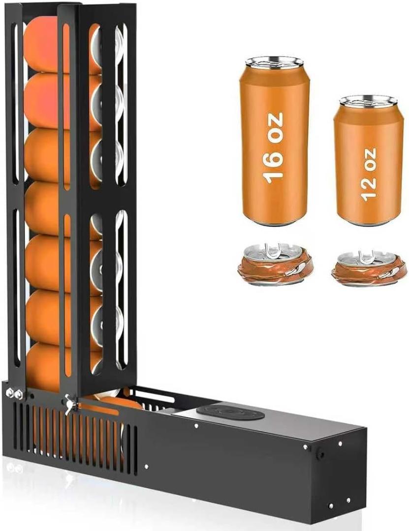 YOTAN Electric Can Crusher, 8oz&12oz&16oz Automatic Aluminum Can Crusher, Can Fill 8 Cans at a Time, Automatic Can Eject, Heavy Duty Can Crushers for Recycling Aluminum Seltzer, Cola, Beer Cans