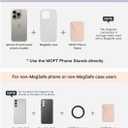 MOFT Magnetic Wallet Stand Compatible with iPhone 17/16/15/14/13/12 Series, Angle Adjustment & Magsafe Compatible MOVAS Phone Stand,Peach Pink