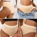 Eiggam Women's Cotton Bikini Panties,High-Cut Full Coverage Stretch Cool Underwear for Women (XXL)