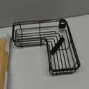 Zenna Home Tension Pole Shower Caddy Corner Organizer, Adjustable Standing Shower Caddy with 4 L-shaped Baskets and Hooks, Rust Resistant Bathroom Tension Rod Organizer, 60 to 97 Inch, Bronze