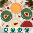 48PCS Colorful Party Paper Plates, 9inch Disposable Red Green Orange Yellow Paper Desssert Cake Plates Colored Tableware Set for Birthday Baby Shower Easter He is Risen Decorations