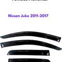 KPY Rain Guards Fit for 2011-2017 Nissan Juke, in-Channel Window Visors Vent Wind Deflectors 4PC, Car Accessories for 11-17 Juke