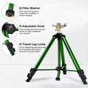 Keten Impact Sprinkler on Tripod Base, 2 Pack Lawn Sprinklers for Yard with 360 Degree Large Area Coverage, Extra Tall Heavy Duty Water Sprinkler for Lawn/Yard/Garden