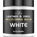 Leather Recoloring Balm,10oz Leather Color Restorer Leather Repair Kit for Furniture Car Leather Scratch Remover, White Leather Color Restorer for Couches,Leather Dye Paint for Faded