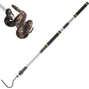 Snake Hook, Stainless Steel Snake Hook and Reptile for Controlling, Moving,Or Catching Snakes 52"-79"