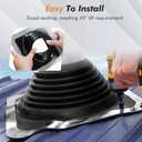 #3 Metal Roof Vents Flashing, Roofing Boots Kit for Houses Fits Pipe Od 1/4" to 5-3/4", Epdm Flexible Roof Jacks for Roofing, Roofing Screws & Hex Socket and Scissors Included - 4 Pcs