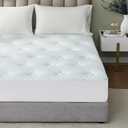 Hansleep King Mattress Topper Viscose Derived from Bamboo, Memory Foam Pillow Top Mattress Topper King with Deep Pocket, Breathable Mattress Pad for Back Pain Relief, 78" x 80", White