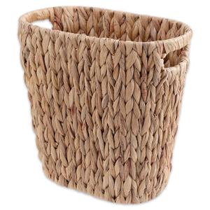 Wicker Waste Basket, Large Boho Woven Trash Basket Trash Can Natural Brown Wicker Garbage Can with Handles for Office Bathroom Bedrooms