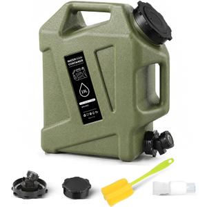 3.2/5 Gallon Water Jug with Spigot, Camping Water Jug, Water Storage Containers, BPA Free Water Container, Multifunction Water Tank for Camping,Hiking,Emergency Storage (Green, 5 Gallons)