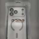 Misscase Magnetic for iPhone 17 Pro Max Case,Comes with Camera Lens Protector,Compatible with Magsafe,Soft TPU Full Protection Slim Smooth Bumper Shockproof Phone Cover Silver