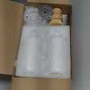 NEECZS Kitchen Soap Dispenser Set with Instant Dry Tray,16 Oz Hand and Dish Soap White Glass Dispenser Set,Stainless Steel Pump,Waterproof Labels&Dish Brush,Luxury Soap Bottle for Kitchen,Bathroom