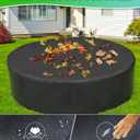 Extra Large Foldable Dog Pool Cover, Hyperzoo 120 Inch Waterproof Round Pet Pool Cover with Drawstring to Keep Leaves Out, Tear-Resistant Collapsible Dog Swimming Pool & Kiddie Pool Cover for Outdoor
