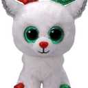 TY Beanie Boos T37383 Snowdrop The Big Eyes Christmas Reindeer with Big Eyes Glitter Plush Toy with Big Glitter Eyes - 15cm