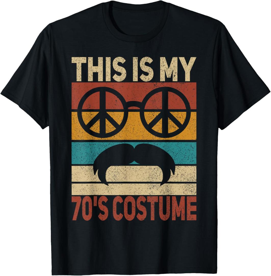 This is My 70s Costume 70 Styles Men 70's Disco 1970s Outfit T-Shirt, Small