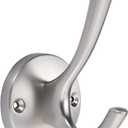 TUNNY 5 Pack Round Coat Towel Hooks - Brushed Nickel Coat Hooks for Hanging Coats Towel Hooks for Bathroom Wall Mounted Zinc Alloy Bath Towel Hooks Robe Clothes Hook Holder Heavy Duty Wall Hooks