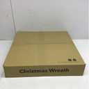 24 Inch Pre-Lit Artificial Christmas Wreath, Lighted Christmas Wreath for Front Door with Battery Operated 60 LED Lights, Decorated with Pine Cones, Berry Clusters,Christmas Collection