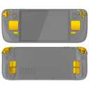 eXtremeRate Replacement Full Set Buttons for Steam Deck OLED, Chrome Gold DIY Custom ABXY D-pad Trackpad Bumpers Triggers Buttons with Tools for Steam Deck OLED Console - No Console