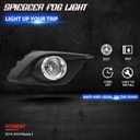Fog Lights Assembly For 2014 2015 2016 Mazda 3 Fog Lamps Replacement Kit with Switch&Wiring H11 12V 55W Halogen Bulbs Clear Lens