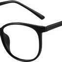 FONHCOO Blue Light Blocking Glasses Fashion Round TR90 Frame Transparent Eyewear Anti UV Computer Glasses for Women Men