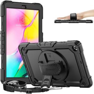 Timecity for Samsung Galaxy Tab A 10.1 Case 2019, Only Fit (SM-T510/ SM-T515/ SM-T517), Drop Proof with Hand Strap Stand Screen Protector Pencil Holder for Galaxy Tab A 10.1 Case - Black Timecity for Samsung Galaxy Tab A 10.1 Case 2019, Only Fit (SM-T510/ SM-T515/ SM-T517), Drop Proof with Hand Strap Stand Screen Protector Pencil Holder for Galaxy Tab A 10.1 Case - Black