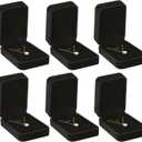 LETURE 6 Pieces Velvet Jewelry Gift Boxes for Necklace Pendant Bracelet Ring Earring, Jewelry Storage Display Case for Christmas Wedding Engagement Birthday Anniversary (Pendant Box STYLE-6PCS)