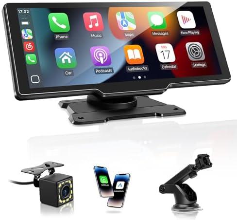 XPMOBQ Carplay Screen for Car, 10.26" HD Wireless Car Play Screen Car Stereo with Carplay, Android Auto,1080p Backup Camera,Super Link,GPS for Cars, Trucks, SUVs (10.26inch)