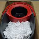 O-Cedar EasyWring Microfiber Spin Mop & Bucket Floor Cleaning System + 2 Extra Refills, Red/Gray