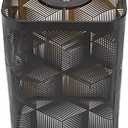 Medium Lamp Shade,Metal Lampshade with Geometric Pattern,Modern Style Lampshade for Table Lamp and Floor Light,20 x 11 x 11cm