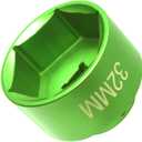 32mm Oil Filter Socket Wrench, for Ecotec TDI GM VW Polaris Chevrolet BMW Mini Volvo Audi Fuel Filter/Oil Filter Cap socket Removal Tool (Green)