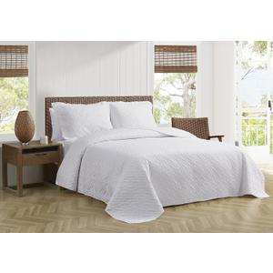 Tommy Bahama - King Quilt Set, Soft Bedding with Matching Shams, Cozy Bedspread, Bedding Set for All Seasons (Chevron White, King)