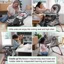 Ingenuity Proper Positioner Create Up Baby High Chair, 9 Modes of Use, Toddler Tower, Table and Chair, Foldable, Adjustable Footrest, 90 Degree Posture Aids Digestion, Ages 0-5 Years - Wesley