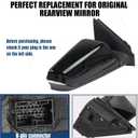 Passenger Side Mirror Assembly 2018-2024 Compatible with Chevy Equinox GMC Terrain Heated with Turn Signal, Blind Spot Monitor, Power Adjustable Replace 84225386, 84404685 Black (8Pin Right)