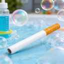 Bubble Cigarette Blower 2 Kit,Bubble Cigarette Stress Relief Toy Mini Bubble Blower Sticks Box Bubbles Toy Relaxation Birthday Christmas Party Gift for Men Women