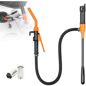 Portable Power Battery Pump for Gas/Fuel/Diesel Transfer, Electric Siphon Pump, Fuel Transfer Pump for Gas Can (Orange)