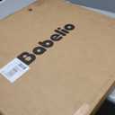 Babelio 29.7-46.5" No Bottom Bar Baby/Dog Gate for Stairs, House and Doorways, Auto Close Safety Pet Gates with Large Walk Thru Door, Hardware Mount, Black