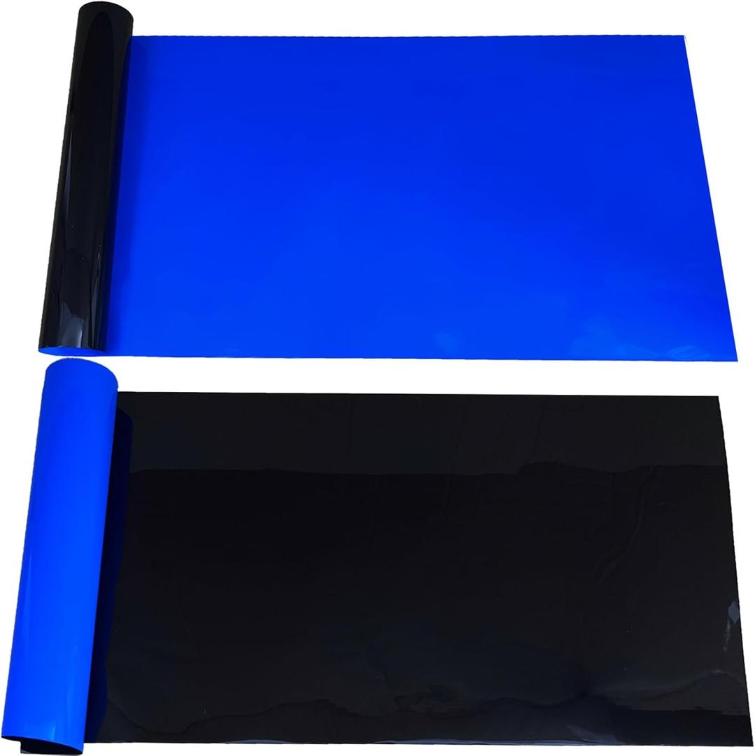 Blue Black Aquarium Background Poster Fish Tank Background Wallpaper Aquarium Backdrop Double-Sided Fish Tank Decorations Paper 12"x 25" (11.6" x 25" In)