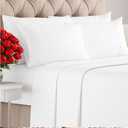 Cal King 6 Piece Sheet Set - Comfy Breathable & Cooling - Ultra-Soft Hotel Luxury Bedding Set with 8-16 Inch Deep Pockets - 1 Flat & 1 Fitted Sheet & 4 Pillowcases - Wrinkle Free & Easy Care - White