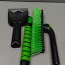 SEAAES 45 Inch Snow Brush with 5.2" Extra Wide Ice Scraper for Car, Extendable Snow Scraper with Foam Grip, 360 Pivoting Brush for SUV Truck Jeep Vehicle Windshield Window - Green