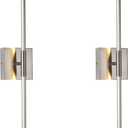 Modern Minimalist LED Bathroom Sconce, Brushed Nickel, 27.8" x 4.3" x 3.4"