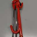 Steering Wheel Lock - Heavy Duty Anti-Theft Car Device with Double Hooks Design for Enhanced Vehicle Protection,Adjustable Length Locking with 2 Keys Universal Fit(RED)